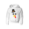 Turkey Faces - White Thanksgiving Hoodies - Youth Size