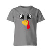 Turkey Faces - Grey Thanksgiving T-Shirt - Youth Size