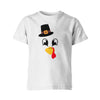 Turkey Faces - White Thanksgiving Group / Family T-Shirts - Youth Size