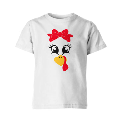 Turkey Faces - White Thanksgiving Group / Family T-Shirts - Youth Size