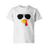 Turkey Faces - White Thanksgiving Group / Family T-Shirts - Youth Size