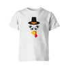 Turkey Faces - White Thanksgiving Group / Family T-Shirts - Youth Size