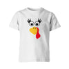 Turkey Faces - White Thanksgiving Group / Family T-Shirts - Youth Size