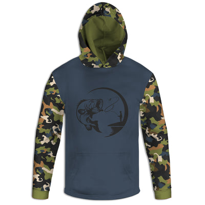 Men's Bass Fishing Camo HOODIE / T-SHIRT / LONG SLEEVE TEE / PULLOVER / SWEATSHIRT