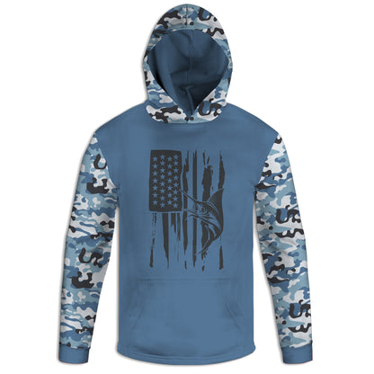 Men's Swordfish Flag CAMO HOODIE / T-SHIRT / LONG SLEEVE TEE / PULLOVER / SWEATSHIRT