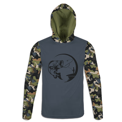 Men's Bass Fishing Camo HOODIE / T-SHIRT / LONG SLEEVE TEE / PULLOVER / SWEATSHIRT