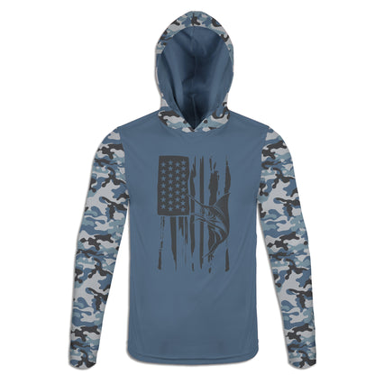 Men's Swordfish Flag CAMO HOODIE / T-SHIRT / LONG SLEEVE TEE / PULLOVER / SWEATSHIRT