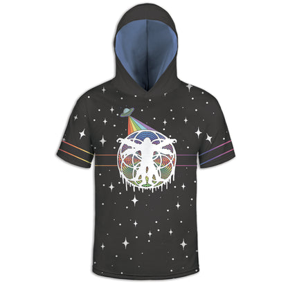 Intergalactic Sasquatch - Men's Lightweight Short Sleeve Hoodie - #2