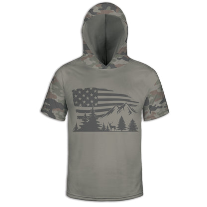 Men's Deer Mountains CAMO HOODIE / T-SHIRT / LONG SLEEVE TEE / PULLOVER / SWEATSHIRT