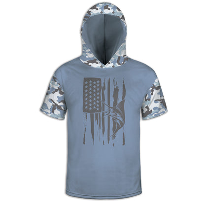 Men's Swordfish Flag CAMO HOODIE / T-SHIRT / LONG SLEEVE TEE / PULLOVER / SWEATSHIRT