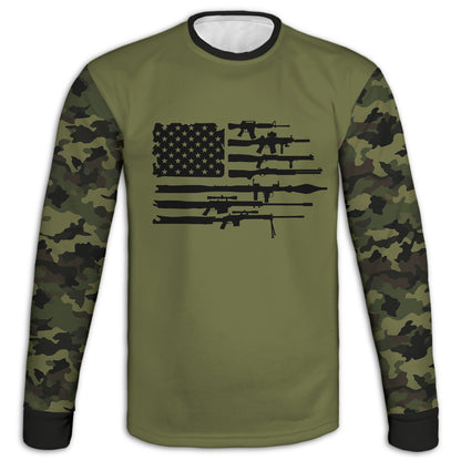 Men's Gun Flag CAMO HOODIE / T-SHIRT / LONG SLEEVE TEE / PULLOVER / SWEATSHIRT