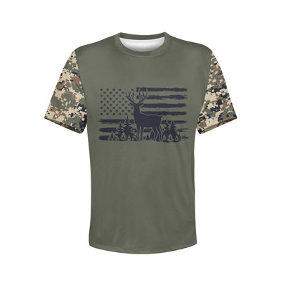 Men's Buck Flag CAMO HOODIE / T-SHIRT / LONG SLEEVE TEE / PULLOVER / SWEATSHIRT