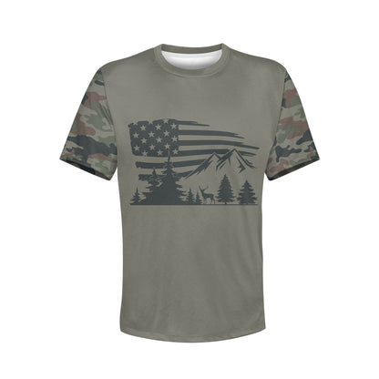 Men's Deer Mountains CAMO HOODIE / T-SHIRT / LONG SLEEVE TEE / PULLOVER / SWEATSHIRT