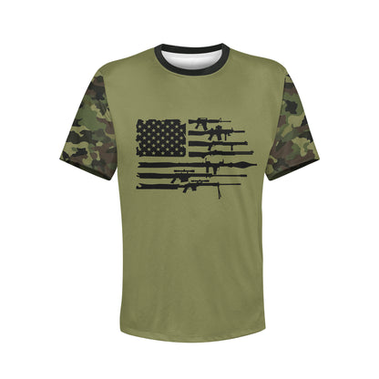 Men's Gun Flag CAMO HOODIE / T-SHIRT / LONG SLEEVE TEE / PULLOVER / SWEATSHIRT