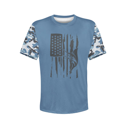 Men's Swordfish Flag CAMO HOODIE / T-SHIRT / LONG SLEEVE TEE / PULLOVER / SWEATSHIRT