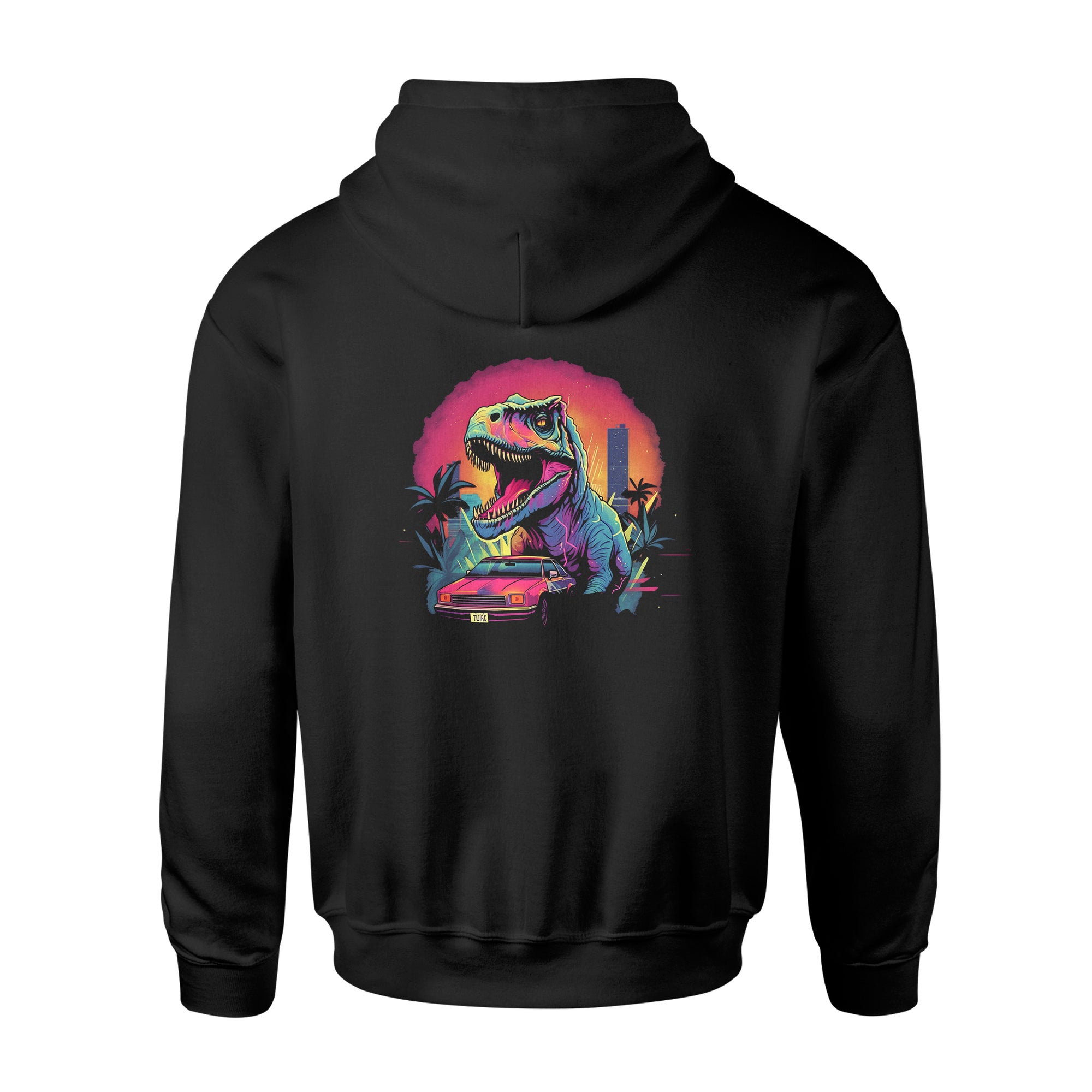 Neon T-Rex - Biblend Hoodie - Unisex