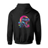 Neon Dino - Biblend Hoodie - Unisex