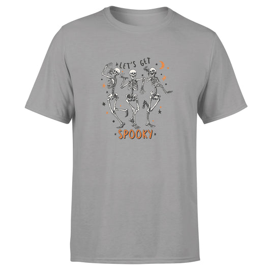 "Lets Get Spooky" Skeletons - Cotton T-Shirt - Unisex