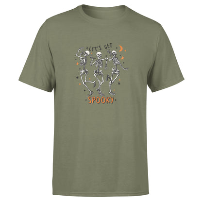 "Lets Get Spooky" Skeletons - Cotton T-Shirt - Unisex