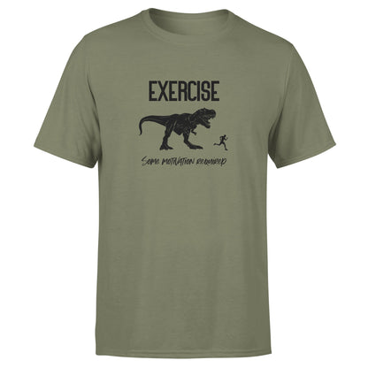 Dino Exercise Motivation - Cotton T-Shirt - Unisex