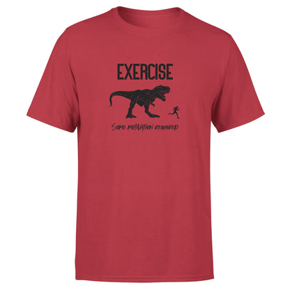 Dino Exercise Motivation - Cotton T-Shirt - Unisex
