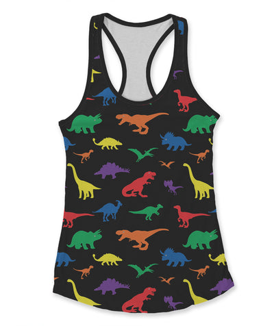 Color Dinosaurs - Women's Racerback Tank